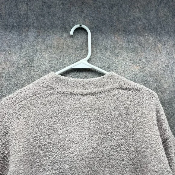 UGG Cardigan Womens XS Beige Button Front Fuzzy Cropped Sweater Polyester Cozy - Picture 10 of 11